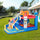 Kids Inflatable Bounce House, 4-in-1 Space Theme Jumping Castle with Inflator