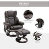 Massage Sofa Recliner Chair w/ Footrest, 10 Vibration Point, Faux PU Leather, Brown