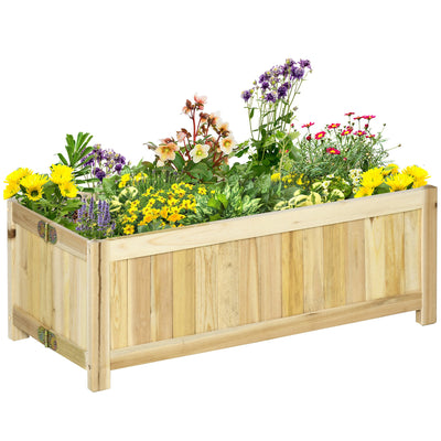 28'' x 12'' Foldable Raised Garden Bed, Elevated Planter Box, Wooden Planting Bed for Backyard, Patio to Grow Vegetables, Herbs, and Flowers