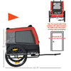 Dog Bike Trailer with Suspension System, Hitch, Pet Bicycle Cart Wagon Carrier for Medium Dogs with Quick Release Wheels, Storage Pockets, Safey Leash, Reflectors, Flag, Red