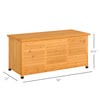 75 Gallon Wooden Deck Box, Outdoor Storage Container with Aerating Gap & Weather-Fighting Finish, Yellow