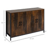 Industrial Sideboard Buffet Cabinet, Kitchen Storage Cabinet with Adjustable Shelves for Living Room, Bedroom, Hallway, Rustic Brown