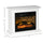 Electric Fireplace Heater, Freestanding Fireplace with Mantel and  Dimmable Flame Effect, Space Heater with Remote Control, 1400W, White