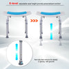 6-Level Adjustable Aluminum Bath Stool Spa Shower Chair Non-Slip Design For The Pregnant Old Injured w/ Shower Hole