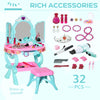 32 PCS Kids Vanity Dressing Table Play Set w/ Magic Princess Mirror, Light & Music