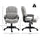 Massage Office Chair with 2 Vibration Points, USB Power, Height Adjustable Computer Chair, Comfy Desk Chair, Light Gray