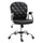 Rolling Chair Armchair Vanity Middle Back Office Chair Tufted Backrest Swivel Rolling Wheels Task Chair With Height Adjustable And Armrests