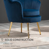 Modern Velvet-Touch Fabric Accent Chair Leisure Club Chair with Gold Metal Legs for Living Room  Blue