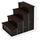 Pet Stairs, Small Pet Steps with Cushioned Removable Covering for Dogs and Cats Up To 22 Lbs., Dark Coffee