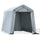8' x 6' Outdoor Car Tent Carport Canopy Garage Storage Shelter with Roll-up Door, Steel Frame, PE Cover, Grey