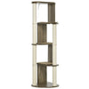 65" Multi-Lever Cat Tree, Activity Center Cat Tower with Jute Scratching Posts, Four Mats, Elevated Perches, Cream White