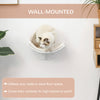 Wood Cat Shelves Wall-Mounted Shelter Curved Kitten Bed Cat Perch Climber Cat Furniture 16.25" x 11" x 8.25" White