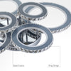 Elegant LED Chandelier with 6 Rings, Ceiling Light with Cool White Lighting for Living Room, Dining Room, or Bedroom, Silver