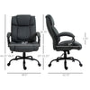 High Back Executive Office Chair 484lbs with Wide Seat, Computer Desk Chair with Linen Fabric, Adjustable Height, Wheels, Charcoal Grey