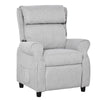 Kids Recliner Chair Children Sofa Angle Adjustable Single Lounger Armchair Gaming Chair with Footrest 2 Side Pockets for 3-5 years, Light Grey