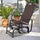 Gliding Lounger Chair, Outdoor Swinging Chair with Smooth Rocking Arms and Lightweight Construction for Patio Backyard, Brown
