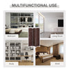 6' Tall Wicker Weave 3 Panel Room Divider Wall Divider, Brown