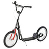 Youth Scooter Kick Scooter for Kids 5+ with Adjustable Handlebar Front and Rear Dual Brakes Inflatable Wheels, Black