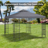 10' x 10' Gazebo Replacement Canopy 2 Tier Top UV Cover Pavilion Garden Patio Outdoor Dark Grey (TOP ONLY)