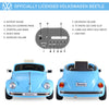 Licensed Volkswagen Beetle Electric Kids Ride-On Car 6V Battery Powered Toy with Remote Control Music Horn Lights MP3 for 3-6 Years Old Blue