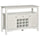 Modern Sideboard, Wooden Kitchen Buffet Cabinet with Drawer and 12-Bottle Wine Rack for Living Room, White