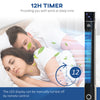 47" Oscillating Tower Fan Cooling for Bedroom with 3 Speeds, Floor Fan with 12h Timer, LED Display, and Remote Control, Black