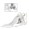 Toddler Slide Indoor for Kids 1.5-3 Years Old, Space Theme Climber Slide Playset, Gray