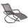 Garden Rocking Sun Lounger Outdoor Zero-gravity Folding Reclining Rocker Lounge Chair for Sunbathing, Brown