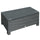Patio Coffee Table, Large Side Table, Hand-Woven PE Rattan, Weather Resistant Wicker, Outdoor Furniture for Garden Black