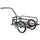 Foldable Bike Cargo Trailer Cart with Hitch, 80lbs Capacity, 16in Wheels, Black