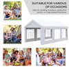 20' x 10' Party Tent & Carport, Large Outdoor Canopy Tent Portable Garage with Removable Sidewalls and Windows, White Tents for Parties, Wedding and Events