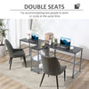 Two Person Computer Desk Workstation with Middle Armrest Shelf and 2 Storage Shelves, 83" Black