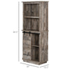 Rustic Kitchen Buffet Hutch, Freestanding Pantry Storage Cabinet with Sliding Barn Door, Adjustable Shelf, Vintage Wood