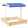 Kids Wooden Cabana Sandbox Children Outdoor Backyard Playset w/ Bench Canopy