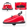 12V Kids Bumper Car Twins Motor, w/ Parent Remote Control, Lights, 360° Rotation, Red