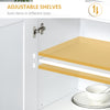 Modern Kitchen Pantry Freestanding Cabinet Cupboard with Doors and Shelves  Adjustable Shelving  White