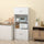 71" Kitchen Buffet with Hutch, Pantry Storage Cabinet with Shelves, Open Microwave Countertop for Dining Room, Living Room, White