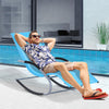 Chaise Rocker Patio Lounge Chairs with Recliner w/ Detachable Pillow & Durable Weather-Fighting Fabric, Blue