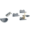 Cat Wall Shelves, with Hammock, Scratching Post, Steps, Platforms, Gray