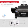 6V Audi TT RS Kids Licensed Electric Sports Car Ride On Toy One Seat Battery Powered High/Low Speed Headlight Music and Remote Control - Black