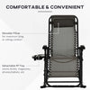 Outdoor Rocking Chairs Zero Gravity Rocking Chair w/ Removable Headrest, Side Tray, Cup & Phone Holder, Grey