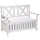 Outdoor Garden Storage Bench 2 Seater Deck Storage Bench With Beautiful Design, Louvered Side Panels & Solid Wood Build, White