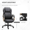 Rolling Chair Executive High Back Ergonomic Swivel Computer Chair, Adjustable Tilt Angle, Thick Padding Diamond Leather
