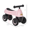 Baby Balance Bike for 18-36 Months, Toddler No Pedal Ride-on Walking Bike with 4 Wheels Gifts for Boys Girls, Pink
