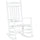 Traditional Wooden High-Back Rocking Chair for Porch, Indoor/Outdoor, White