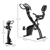 2 in 1 Upright  Exercise Bike Stationary Foldable Magnetic Recumbent Cycling with Arm Resistance Bands