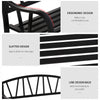Metal Garden Bench 2-Seater Garden Bench Solid Metal Loveseat Outdoor Furniture For Patio Chair W/ Decorative Backrest & Ergonomic Armrest