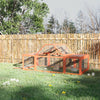 Large Wooden Rabbit Hutch Bunny Hutch Small Animal Habitat Enclosure Outdoor Run and Lockable Doors, Natural