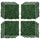 12-Piece 19.75" x 19.75" Milan Artificial Grass, Water Drainage, & Soft Feel, Dark Green