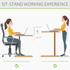Electric Height Adjustable Standing Desks with 48" Desktop, 4 Memory Button Control and Anti-Collision System, Teak/Black